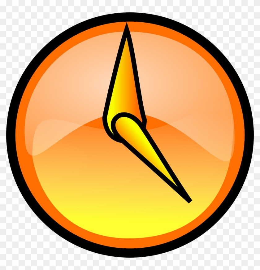 Orange Clock Clipart - Png Download #1051795