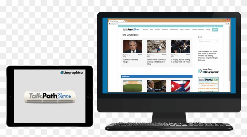 Talkpath News Ipad And Desktop - Output Device Clipart