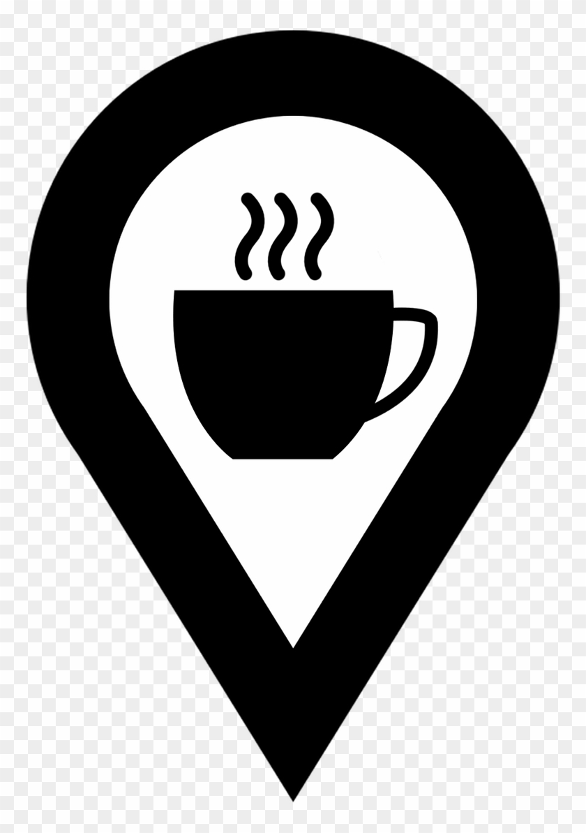 Coffee, Icon Position Map Location Icon Icons Plac - Coffee Icon Map Clipart #1052422