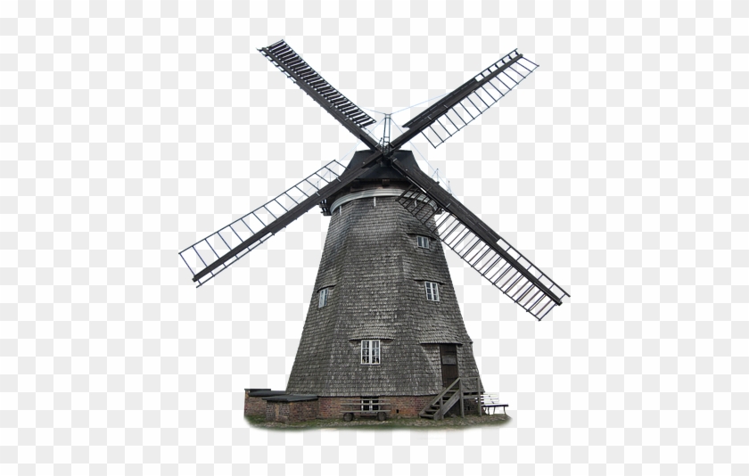 Windmill, Isolated, Old, Turn, Wind Power, Mill - Windmill Clipart #1052692