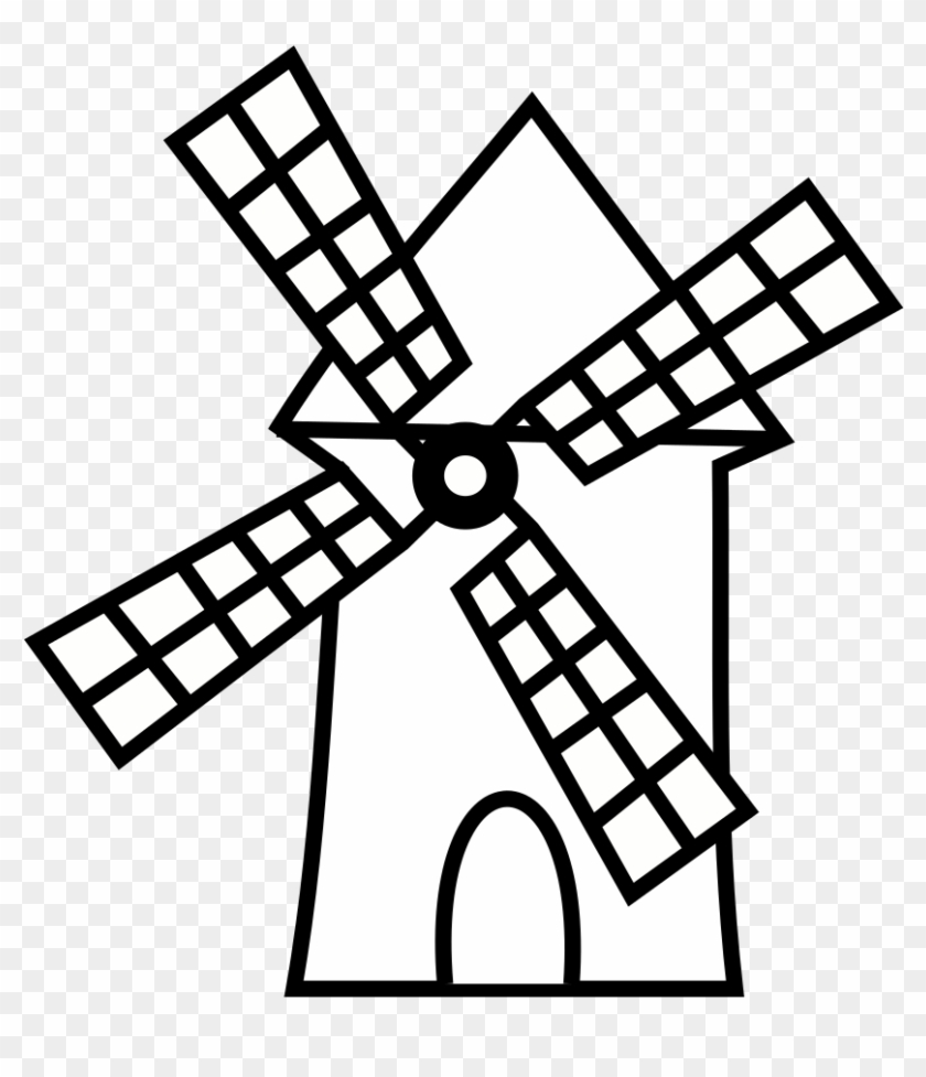 Clipart Free Download File H Raldique Meuble Moulin - Dessin De Moulin - Png Download