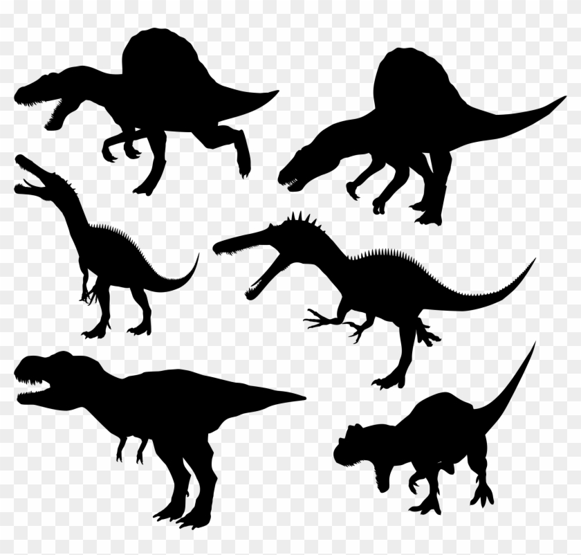 Dinosaur Silhouette Png - Hinh Khung Long Allosaurus Clipart