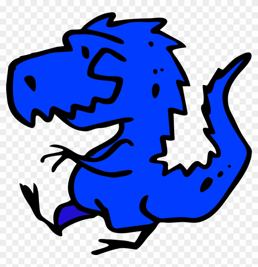 Big Image - Blue Dinosaur Clipart #1053599