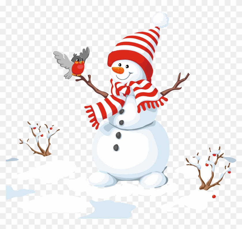 Picture Library Library Snowmen Clipart Snowflake - Png Download #1053805