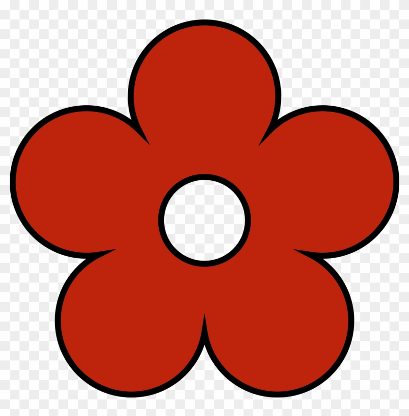 Red Flower Png Clipart - Simple Flower Clip Art Transparent Png