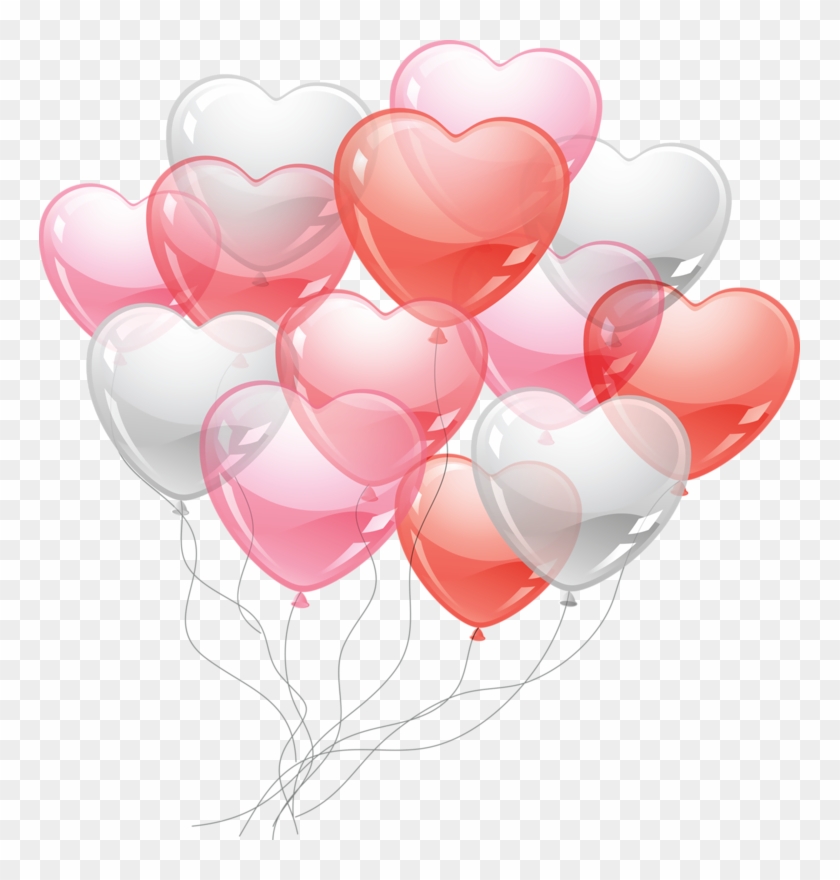 Clip Art - Hearts Balloons Clip Art - Png Download