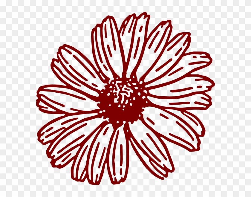 Maroon Flower Clip Art - Png Download