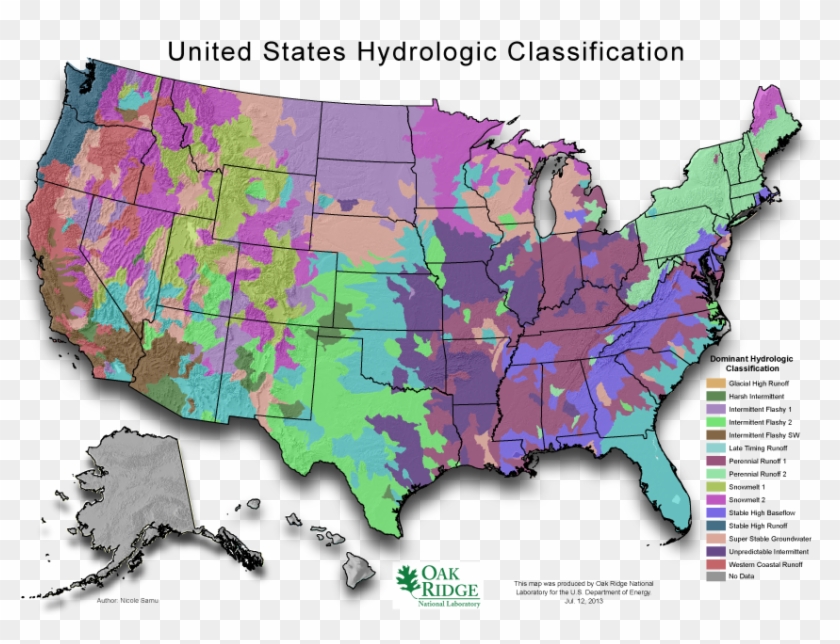 Ea Us Hydrologic Classes Map - Map Clipart