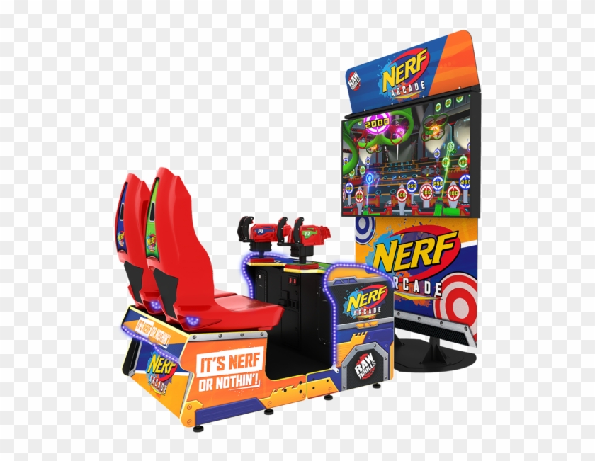 Nerf Arcade Features A Giant 65″ Commercial Grade Lcd - Nerf Clipart #1054506