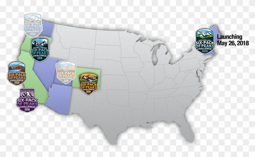 United States Map Six-pack Challenges - Us Average Snow Depth Map Clipart