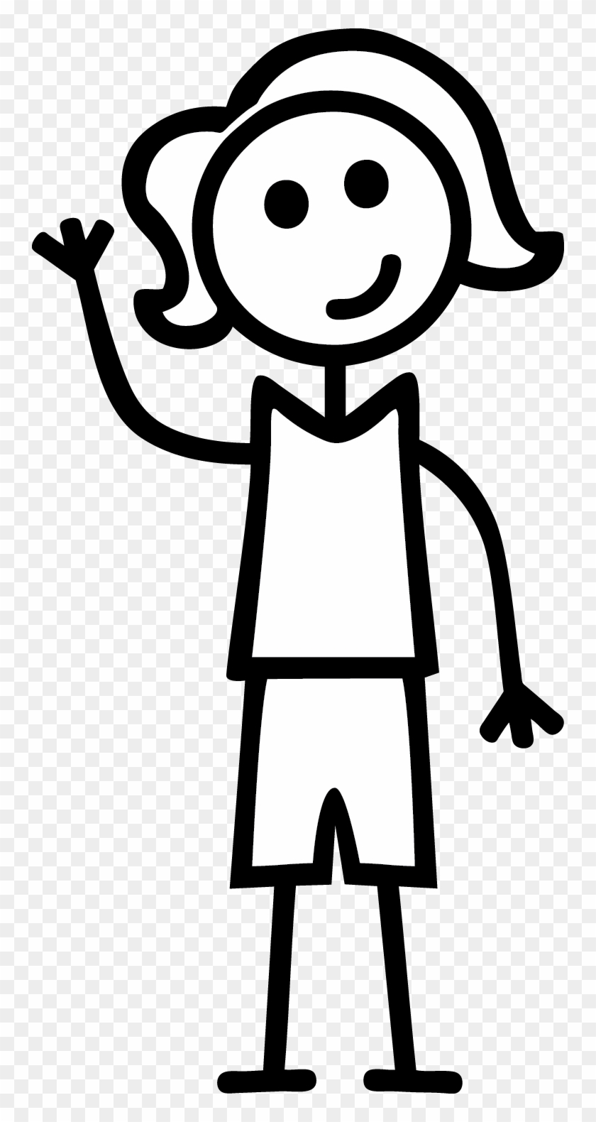750 X 1500 10 - Woman Stick Figure Clipart - Png Download