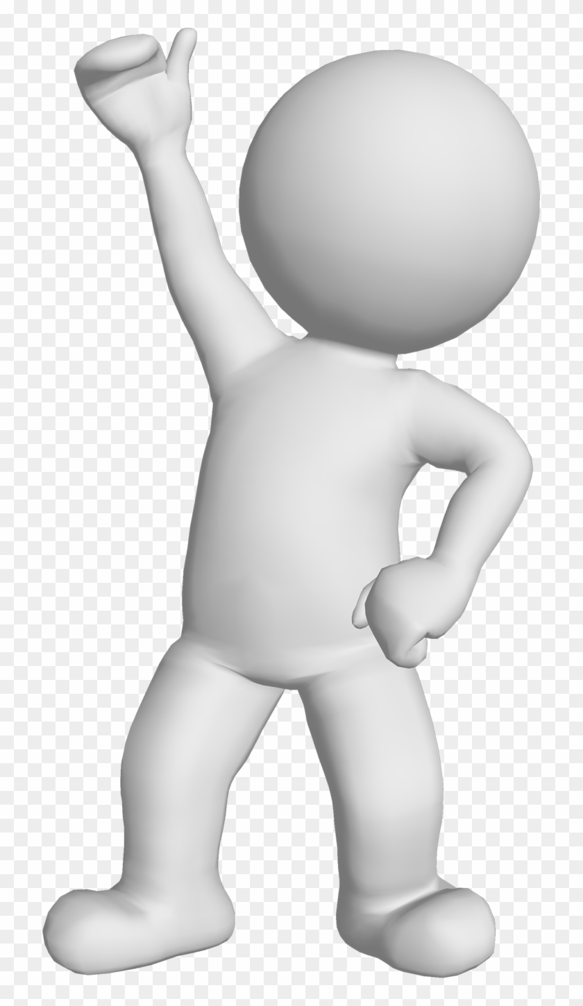 Man-victory - 3d Man Standing Png Clipart #1055445