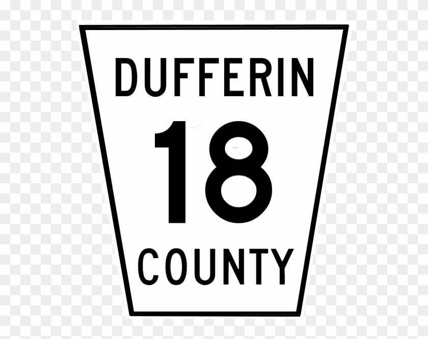 Dufferin Road 18 Sign - Sign Clipart #1055486