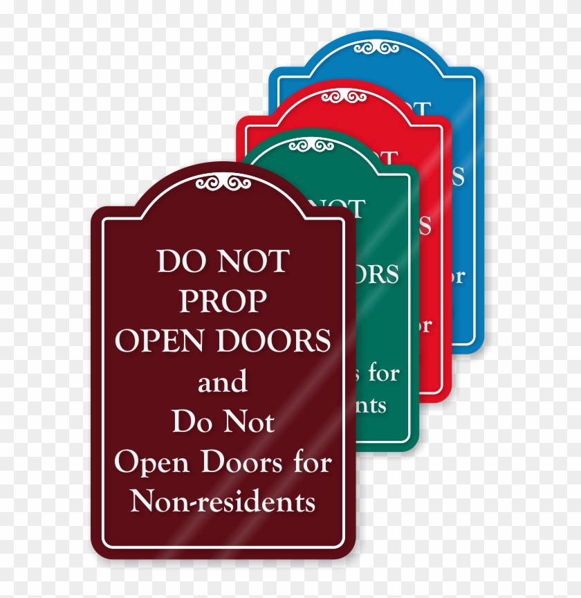 Keep Door Closed Signs Do Not Prop Door Open Signs - Not Flush Feminine Products Sign Clipart #1055527