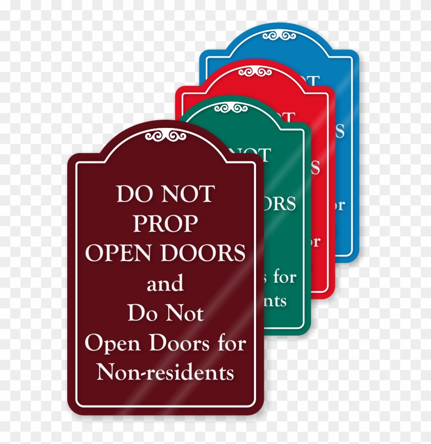 Keep Door Closed Signs Do Not Prop Door Open Signs - Not Flush Feminine Products Sign Clipart #1055527