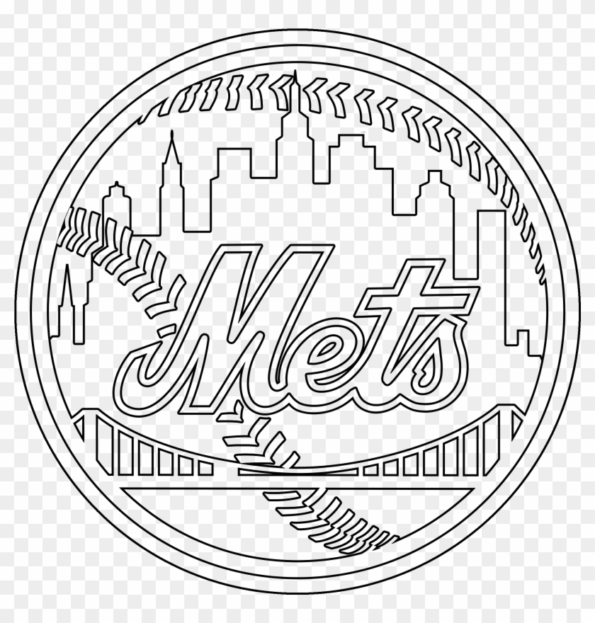 New York Mets Logo Drawing - Mets Coloring Pages Clipart