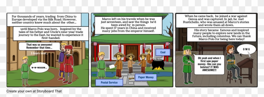 Marco Polo's Journey - Cartoon Clipart #1055822