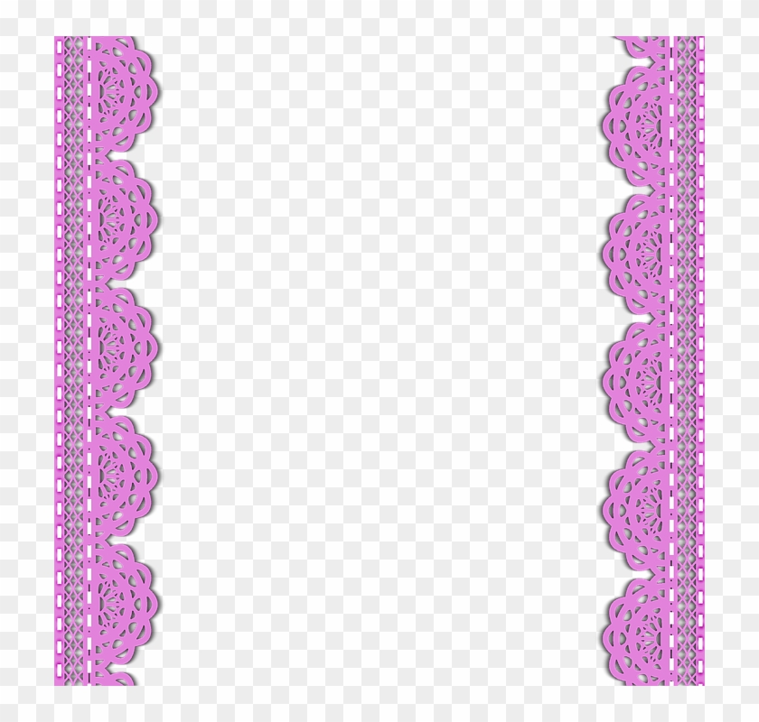Lace Pink Stripe Clip - Clip Art - Png Download #1056241