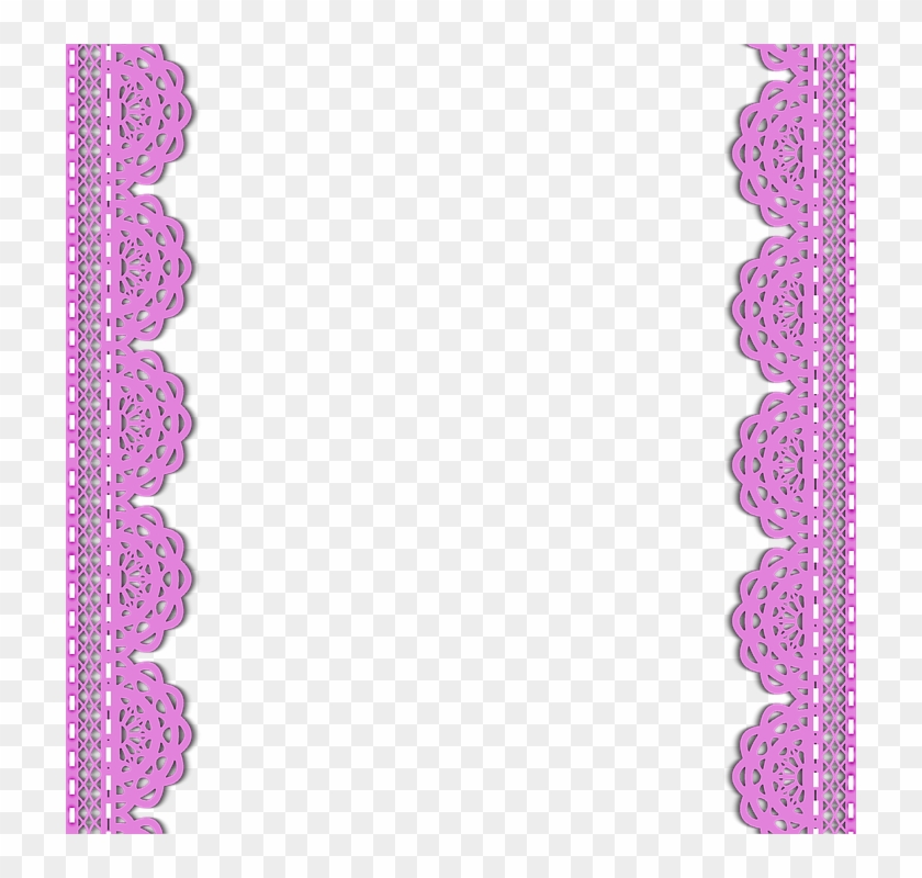 Lace Pink Stripe Clip - Clip Art - Png Download