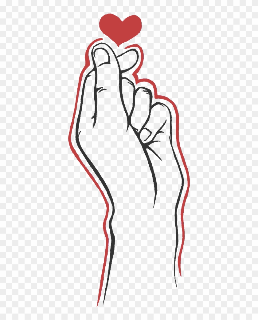 701 X 1140 2 - Transparent Finger Heart Png Clipart