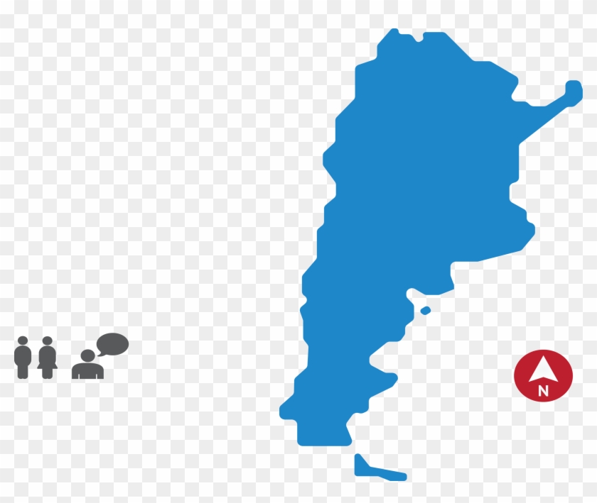 Flag Of Argentina Royalty - Mapa De Argentina Azul Clipart #1056337