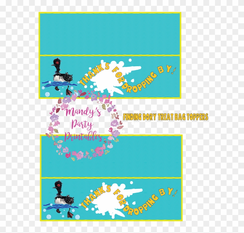 Finding Dory Becky Bag Toppers Via Mandy's Party Printables - Free Printable Mermaid Bag Toppers Clipart