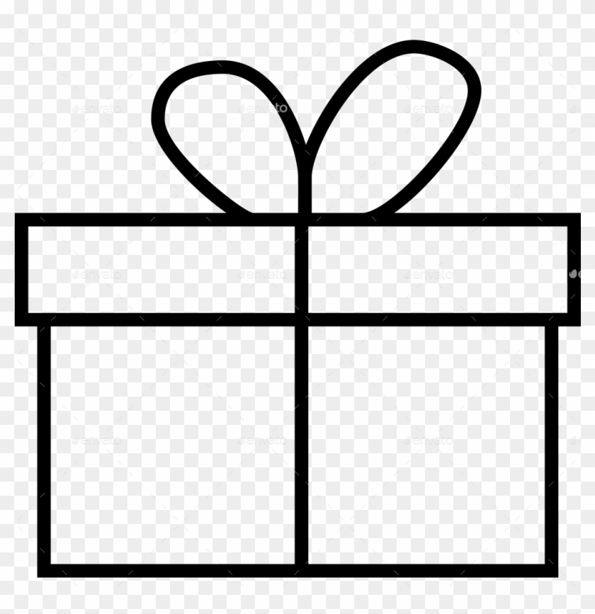 25 Gift Line Icons - Line Art Clipart
