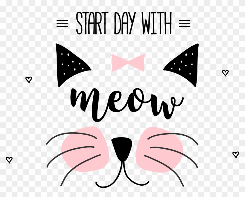 Cat Meow Png - Desenho De Gatos Png Clipart
