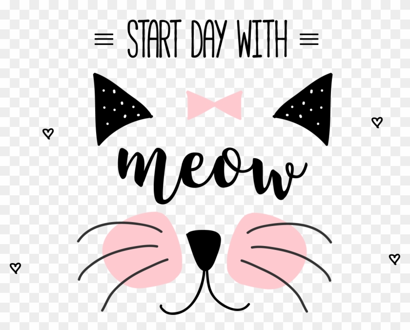 Cat Meow Png - Desenho De Gatos Png Clipart #1057183