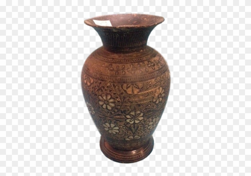 Old Indian Flower Vase - Old Flower Vase Png Clipart #1057484