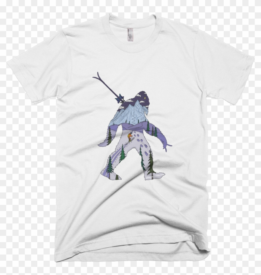 Winter Yeti Shirt Mockup Wrinkle Front White - Class Shirts With Names Clipart #1057684