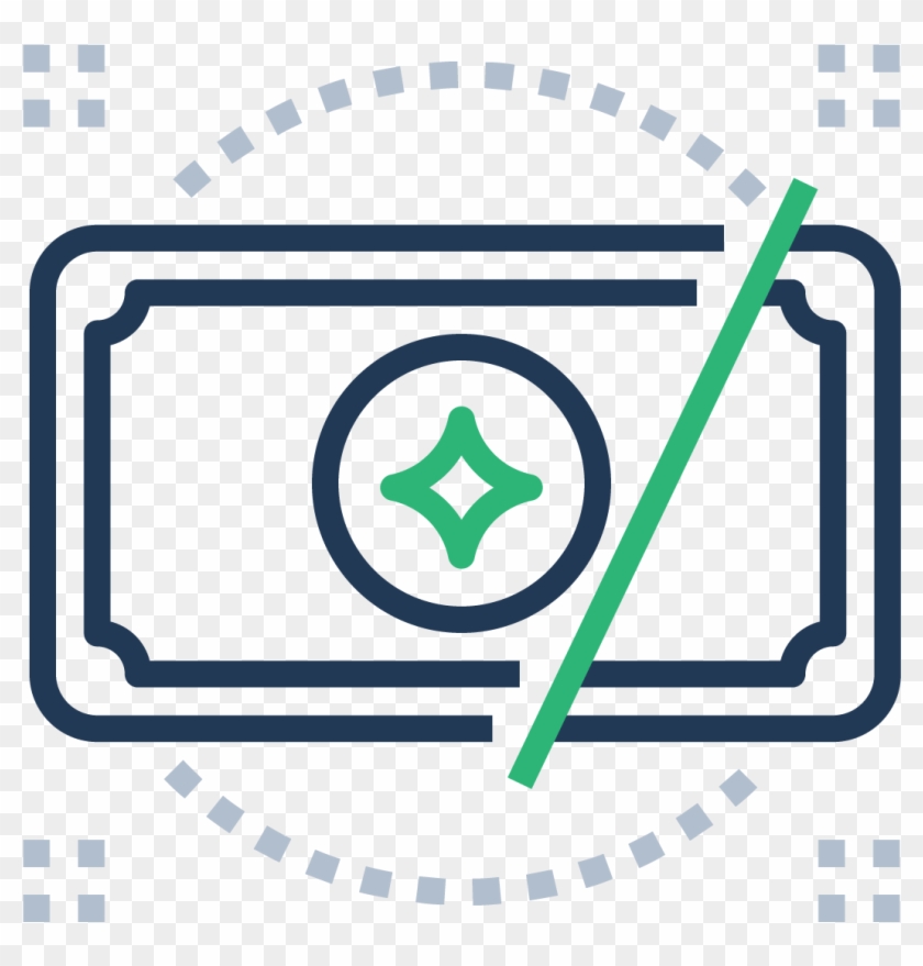 Straight Teeth In 6 Months - Dollar Bill Money Sign Outline Clipart #1057812