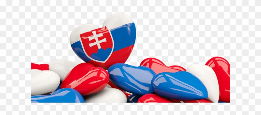 Heart With Border - Slovakia Flag Clipart #1058399