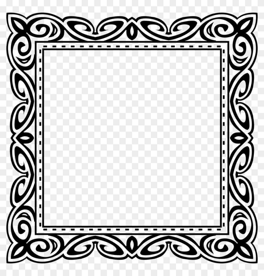 Large Size Of Frame Design Png Abstract Black 15 Icons - Black White Ornate Square Frame Clipart