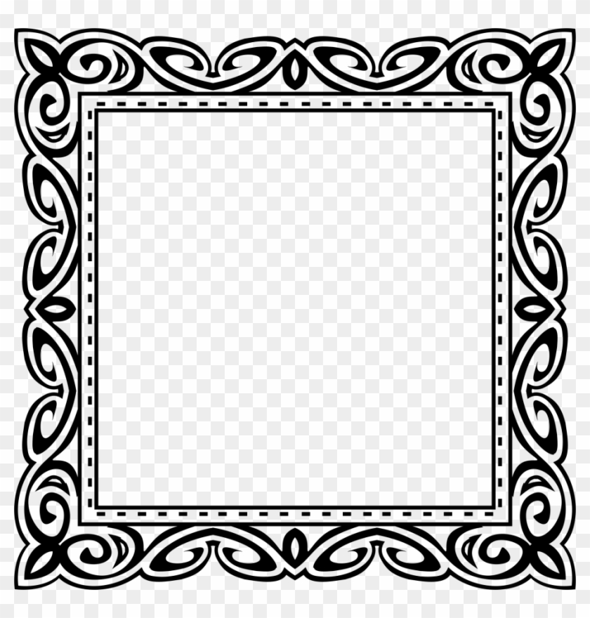 Large Size Of Frame Design Png Abstract Black 15 Icons - Black White Ornate Square Frame Clipart #1058609