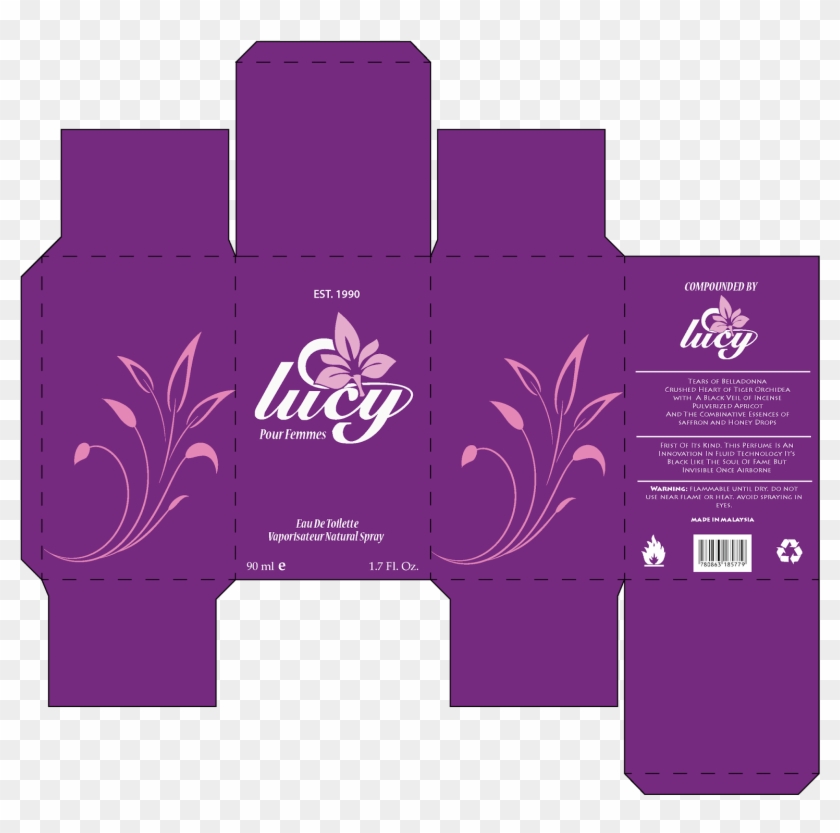 Clip Art Transparent Barbie Clipart Template - Perfume Packaging Box Design - Png Download #1058933