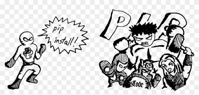 Pip Install - Cartoon Clipart
