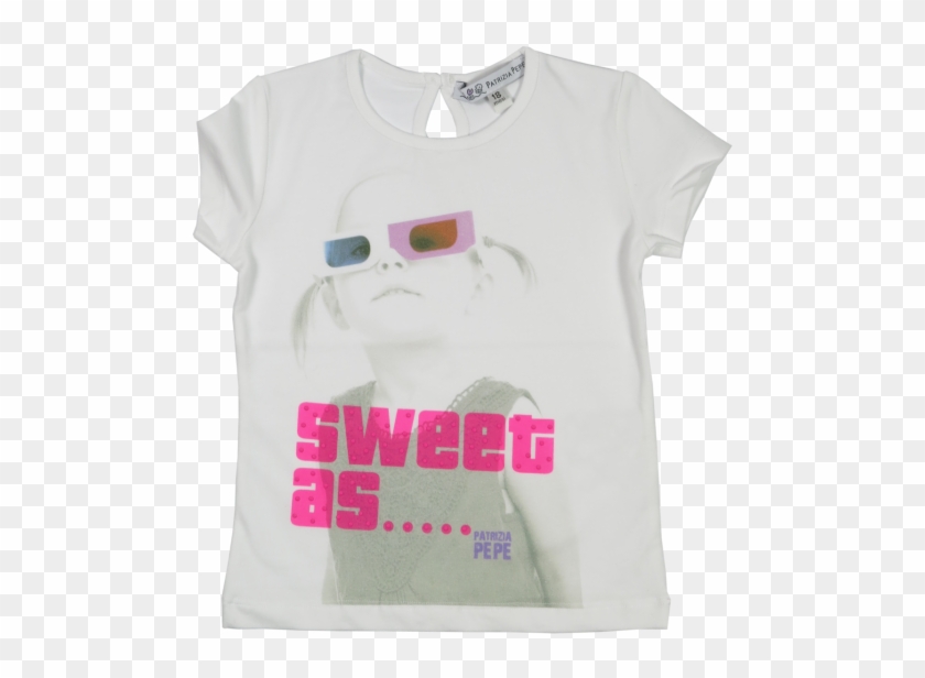 Patrizia Pepe Girls T Shirt 3d Glasses Baby - Active Shirt Clipart