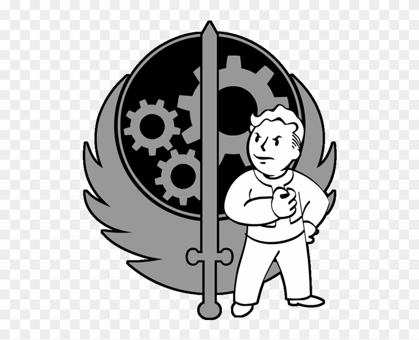 Collection Of Free Drawing Bos Download On - Fallout Brotherhood Of Steel Logo Clipart