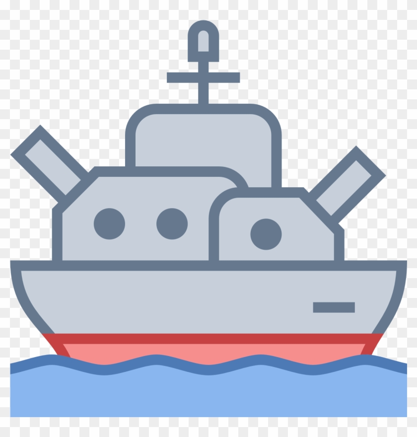 A Battleship Icon Is A Ship Out On The Water, But The - Battleship Icon Clipart #1060896