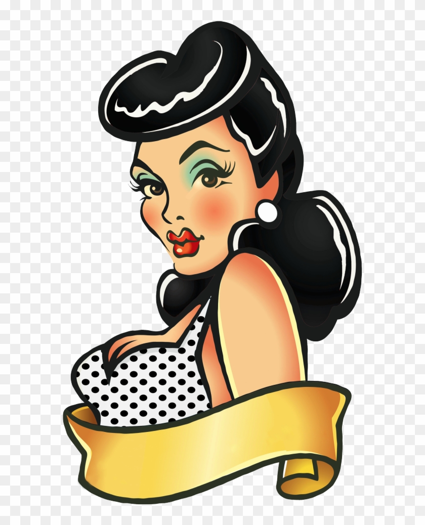 Pinup Girl Sychobilly Rockabilly Tattoo Designs Photo - Rockabilly Pin Up Cartoon Clipart