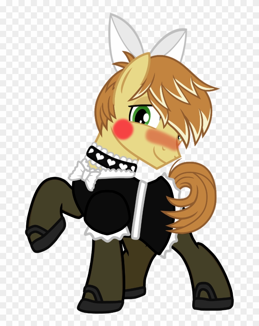 Blushing, Bow, Choker, Clothes, Crossdressing, Dress, - Mlp Feather Bangs Vector Clipart