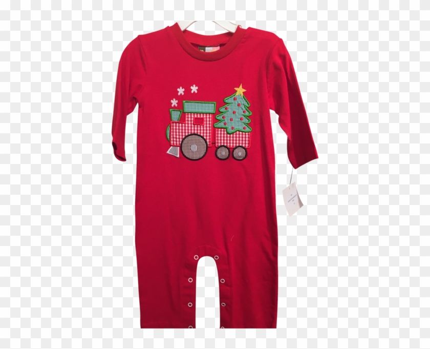 Banana Split Boys Christmas Truck Romper - Thomas The Tank Engine Clipart