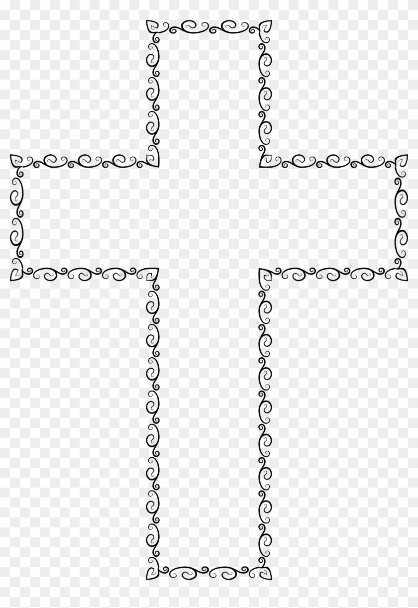 Vintage Flourish Cross 2 Vector Library Library - Png Vintage Cross Clipart