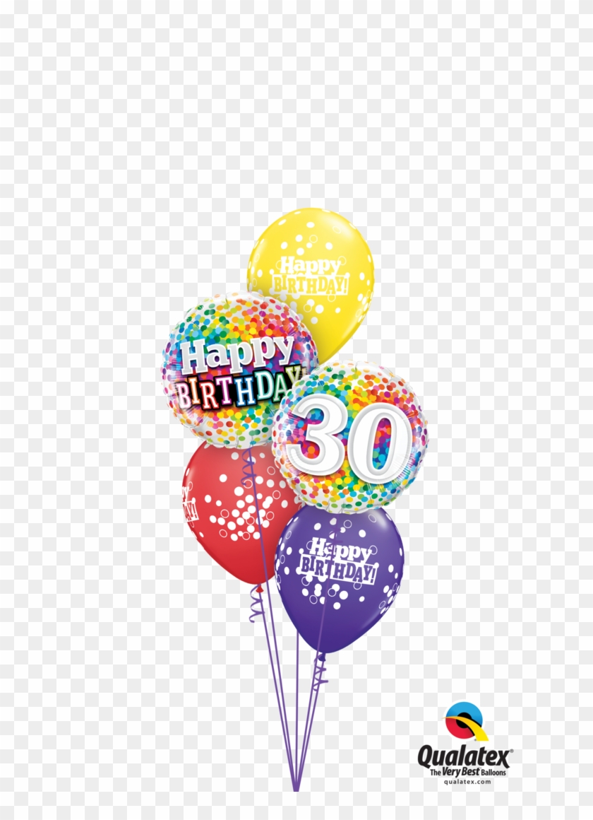 Birthday Confetti Balloon Display - Welcome Home Balloon Png Clipart
