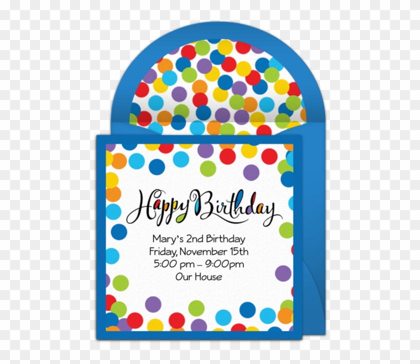 Confetti Bash Online Invitation - Circle Clipart