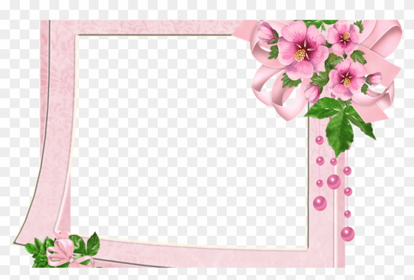 Cute Pink Transparent Photo Frame With Flowers Gallery - Good Morning Thought Sai Baba Clipart #1062446