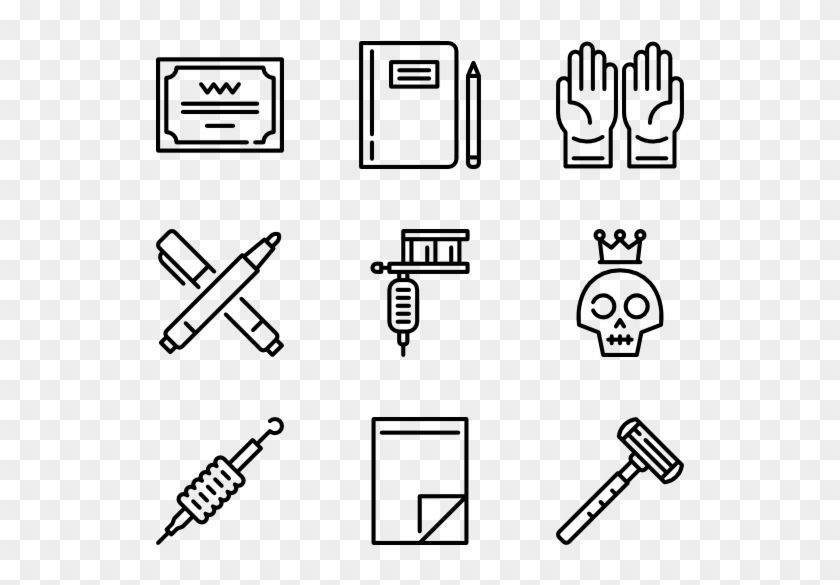 Tattoo Studio - Laundry Icons Png Clipart #1063005