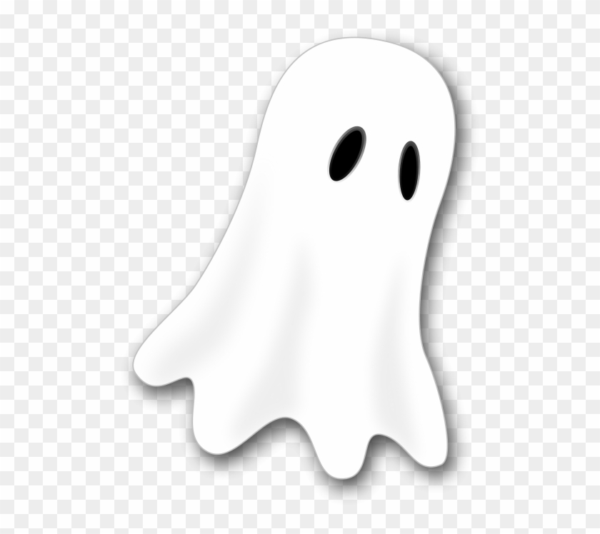 Halloween Ghost 2 Clipart, Vector Clip Art Online, - Cartoon Ghost Black Background - Png Download