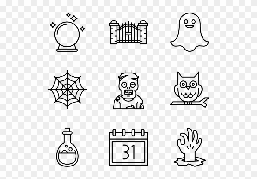 Lineal Halloween - Illustration Clipart #1063341